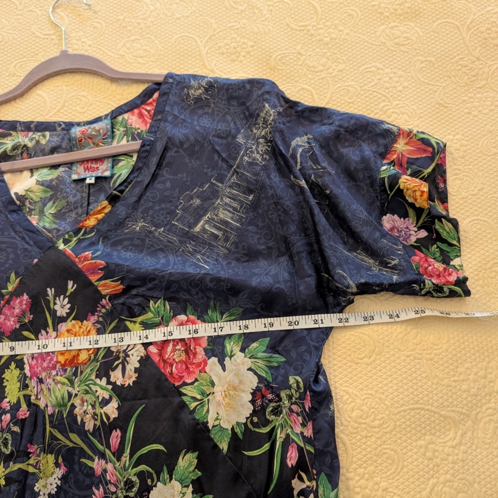 Johnny Was Floral V-Neck Midi/Maxi Dress - Picture 6 of 10